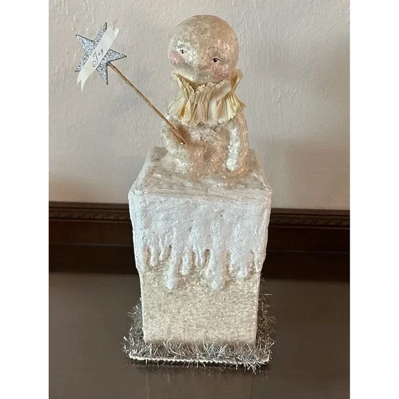 Vintage Dee Foust for Bethany Lowe 15" Moon Snow Man Christmas Star Retired - Picture 1 of 4